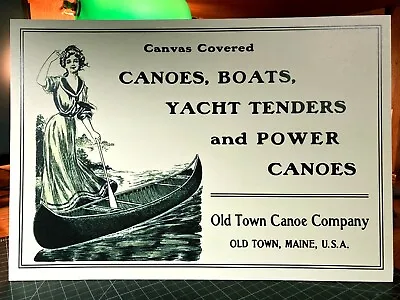 $24 • Buy REPRODUCTION OLD TOWN CANOE CO. 1900 Advertising Standing Die Cut