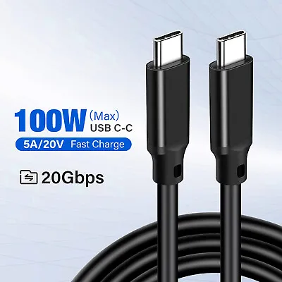 100W 5A USB 3.2 Gen 2x2 Type C Cable 20Gbps 4K@60Hz Data Sync Fast Charging Cord • $12.99