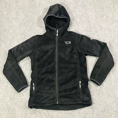 Womens Xs Mountain Hardwear Black Zip Up Soft Furry Fleece Jacket • $11.97