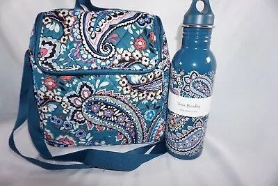 Vera Bradley Lunch Crossbody & SS Water Bottle HAYMARKET PAISLEY JEWEL NWT • $53.95