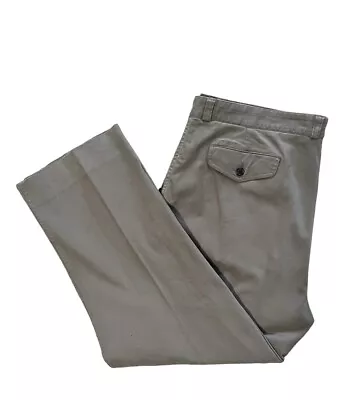 VTG Barbour Moleskin Cropped Pleated Trouser Pants Brown (38W) - Excellent • $19.50