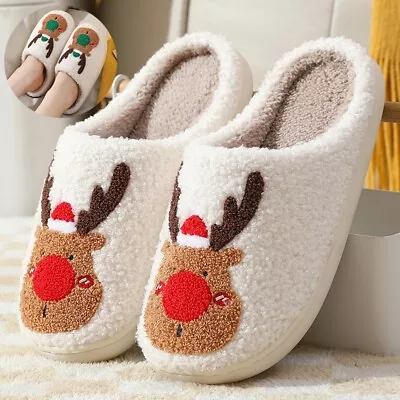 Men's Women's Slippers Memory Foam House Shoes Winter Slip-on Slippers Christmas • $4.99