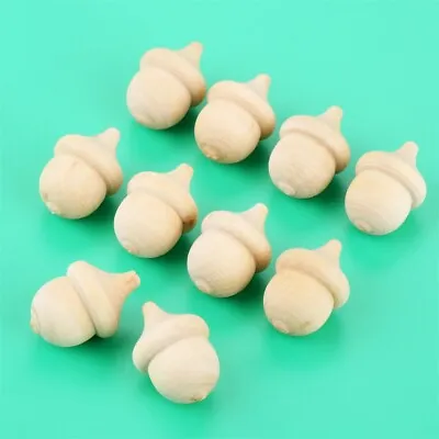 10Pcs 35*24mm Acorn Unfinished Blank Wooden Peg Doll Kid Creative Painted Toy • $4.68