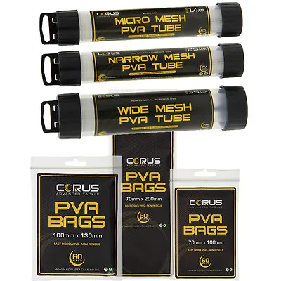 Pva Bags Pva Mesh Fishing Tackle Wide Narrow Micro Stick Mix Refills Corus Bait • £4.95