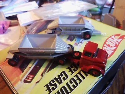 Vintage Lesney Matchbox King Size K-4 Gmc Fruehauf Tractor + Hoppers 1967 • $18