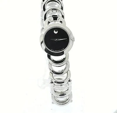 Ladies Movado 0606248 Limited Edition RONDIRO Stainless Steel Moon Bear Watch • $290.40