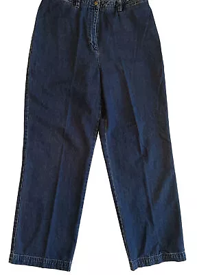 Vintage 90s Lauren Ralph Lauren Dark Wash Denim High Waisted Mom Jeans Size 14 • $19.95