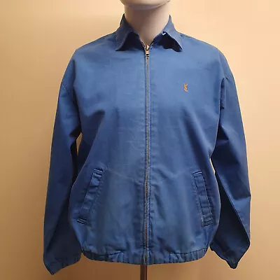 Vintage Yves Saint Laurent YSL Y2K Harrington Men's Blue Jacket Size Small • £24.99