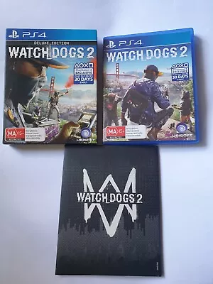 Watch Dogs 2: Deluxe Edition PlayStation 4 With Map & Postcards Free Postage • $20