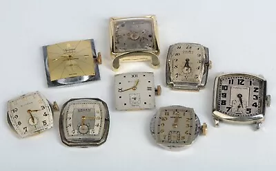 Vintage Hamilton Bulova Gruen Lucerne Watches (Lot Of 8) - Not Working • $26