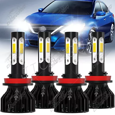 H9+H11 4pcs LED Headlight Hi&Lo Combo For Nissan Altima 2007 2008 2009 2010-2017 • $51.19