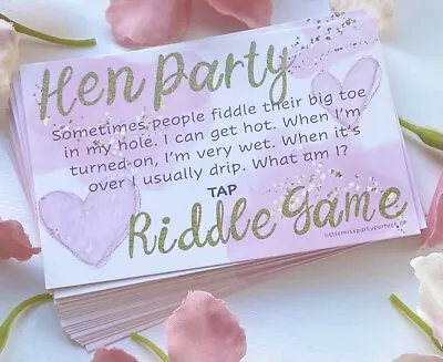 Hen Party Games Night Dirty Riddle Drinking Funny Hen Do Hen Weekend Girls Night • £4.50