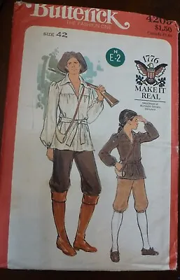 Butterick 4209 Mens Size 42 Historical Revolution Costume Pattern 1776 • $8