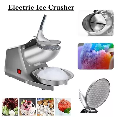Electric Ice Crusher Shaver Machine Commercial Snow Cone Maker Ice Shaver • $79.99