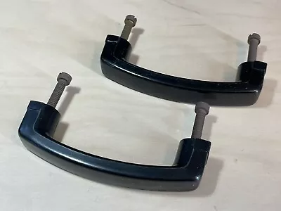 2 Vintage Bakelite Black Handles Kitchen Cupboard Pulls Art Deco Original • $20