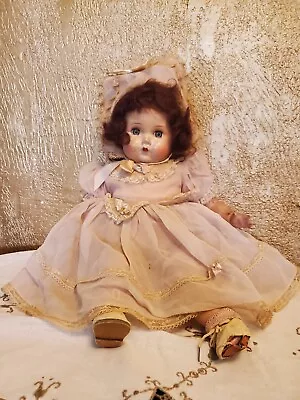 Vintage Mama Doll Beautiful Dress Rubber Cloth 21  • $35