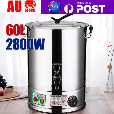 $114.99 • Buy 60L Electric Hot Water Urn Stainless Steel Concealed Element Boiler Tea Kettle