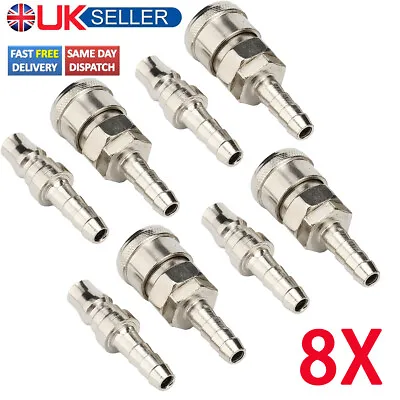 8 Male&Female 8mm Gas Hose Copper Nozzle Connector Quick Release For BBQ Caravan • £6.88