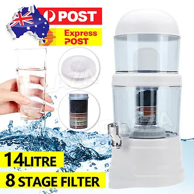 8 Stage Benchtop Water Filter - Ceramic Mineral Stone Carbon Purifier Filters • $38.45