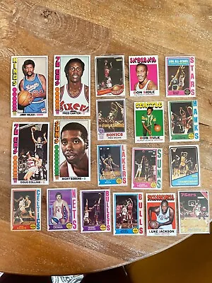 $8.99 • Buy Vintage 1970s Topps NBA Lot Of 19. Wilt Chamberlain. RC Fred Brown. Pat Riley.