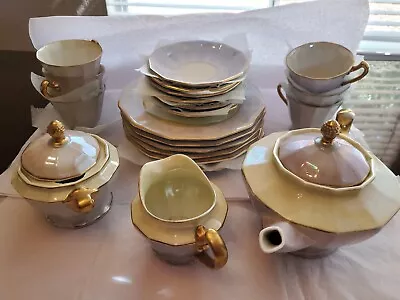 H&C 1792 Haas-Czjzek Schlaggenwald Teapot Creamer Sugar Cups Saucer Plates Set  • $150