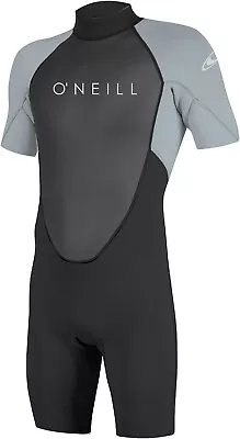 O'neill Men's Reactor-2 2mm Back Zip Short Sleeve Spring Wetsuit Black Grey - M • $65