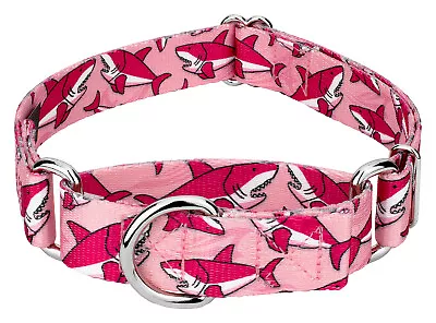 Country Brook Petz® Pink Sharks Martingale Dog Collar • $12.97