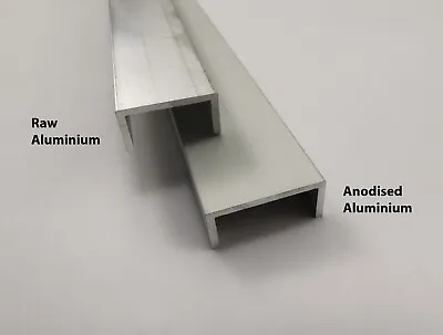Aluminium U Channel Section Raw/Anodised 4MM 6MM 7MM 8MM 10MM 12MM 17MM 20MM ID • £11.49