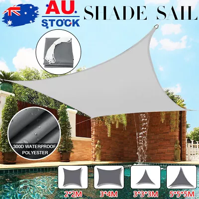 $22.05 • Buy 320GSM Sun Shade Sail Cloth Canopy Outdoor Awning Rectangle Square Grey 4 Sizes