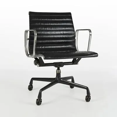 Herman Miller Eames Chair Black Original Vintage EA318 Office Castor Base • £795