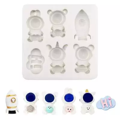 £2.99 • Buy Spaceship Astronaut Silicone Mould Fondant Cake Chocolate Candy Topper Bake Mold