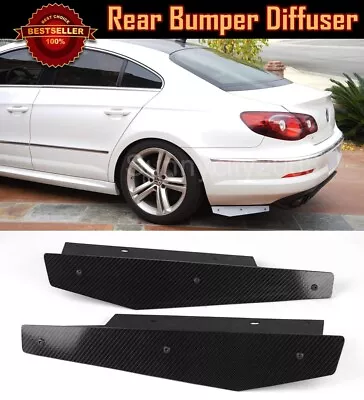 Carbon Effect Rear Bumper Fin Splitter Diffuser Canard Spoiler For VW CC 08-11 • $40.99