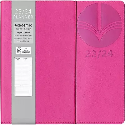 £6.98 • Buy Square 2023-2024 Academic Diary Mid Year Week To View Student Teacher Vegan Pink