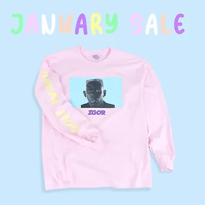 Tyler The Creator Igor Long Sleeve T Shirt Pink Odd Future Golf Wang Igor NEW • £9.99