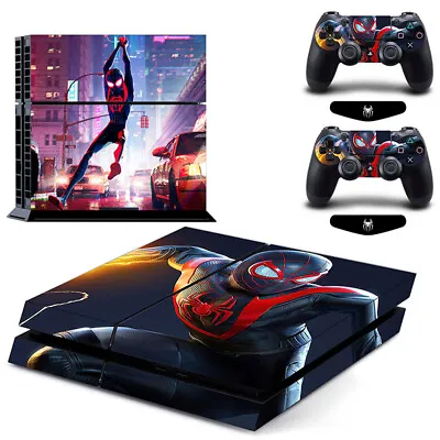 $16.98 • Buy Spider Miles Morales Vinyl Skin Decal Sticker For PS4 Console & Controller 