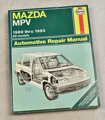 1989 -1993 Mazda Mpv Haynes Workshop Repair Manual • $10