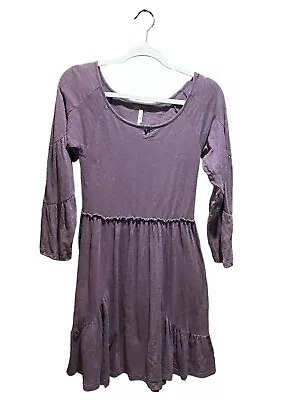 Matilda Jane You And Me Charlie Women’s Dress Plum Purple Cotton Long Sleeve • $16