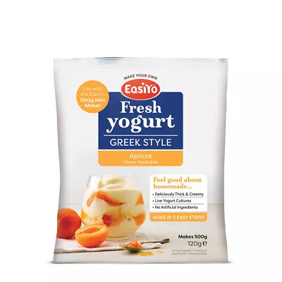 Easiyo Greek Style Apricot Yogurt 120g Sachet - For Use With 500g Mini Maker • £2.70