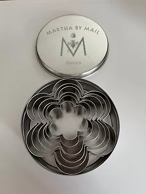 Martha By Mail Basics - Tin With 6 Nesting Flowers Cookie - Biscuit Cutters 🌸 • $48.99