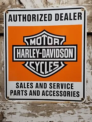 Vintage 1958 Harley Davidson Porcelain Sign 27  Motorcycle Dealer Sales Parts • $521.48