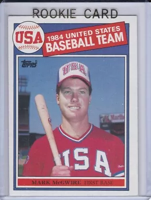 MARK McGWIRE ROOKIE CARD RC 1985 Topps VINTAGE TEAM USA St. Louis Cardinals A's! • $5.50