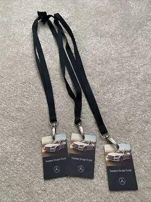 3 X Black MERCEDES-BENZ Summer Event LANYARD KEYFOB STRAP Cute Collectible • $15.10