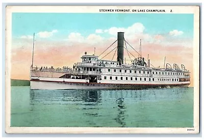 C1920 Steamer Vermont Lake Champlain Cruise Ship River Vintage Antique Postcard • $9.98