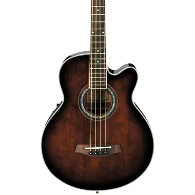 Ibanez AEB10E Acoustic-Electric Bass Guitar Dark Violin Sunburst • $429.99