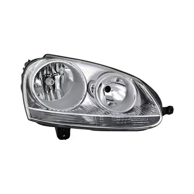 Headlight For 2006-2009 Volkswagen Jetta Right Side Chrome Housing Clear Halogen • $122