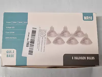 8 PACK MR16 Halogen Bulbs 20W 12V Halogen Light Bulbs2000Hr Life2700K • £11.95