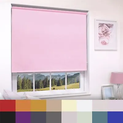 BLACKOUT ROLLER BLIND 100% THERMAL PREMIUM BLACKOUT CHILD SAFE 240cm X 210cm • £64.99