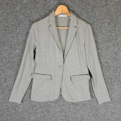 Uniqlo Womens Jacket Size S Small Grey Long Sleeve Button Up Stretch • $7.49