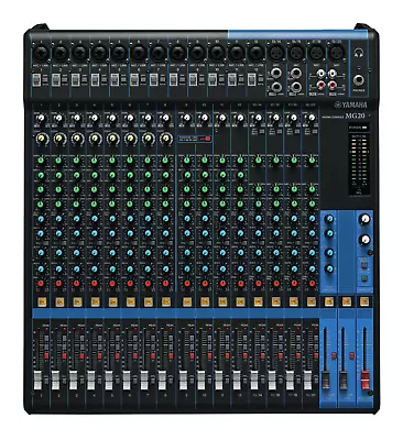 YAMAHA MG20 20-CHANNEL MIXING DESK Boxed W Manual - Rack Mount Kit - Power Cable • £570