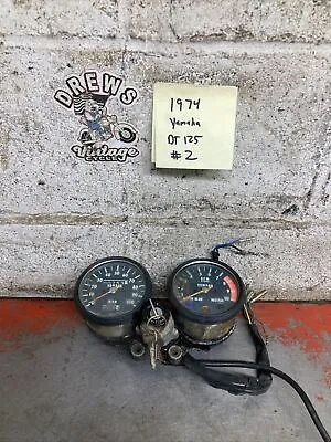 1974 Yamaha Dt125 Dt 125 Speedometer Tachometer Cluster • $99.95